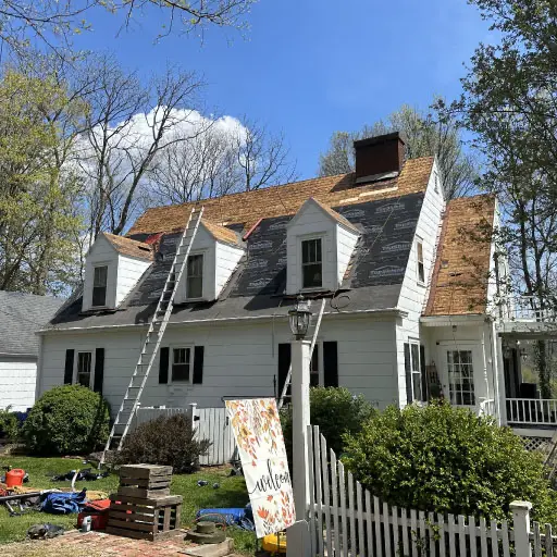 Drake's Construction & Restoration roofing crew